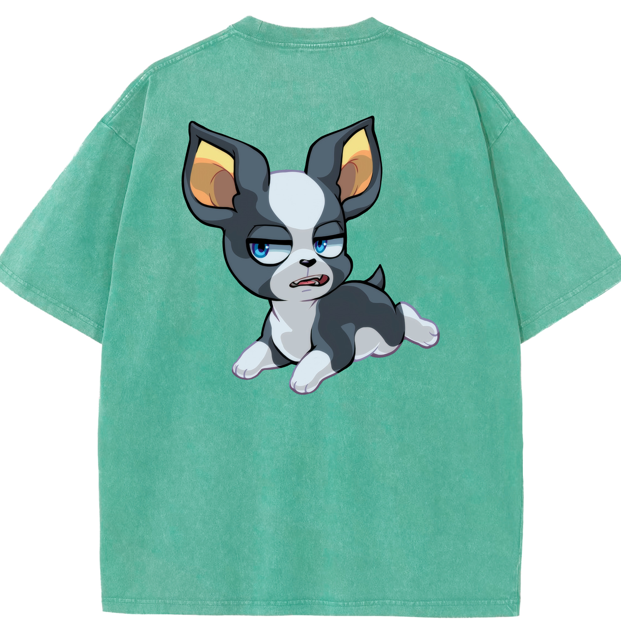 （画像用） ジョジョの奇妙な冒険 イギー JoJo's Bizarre Adventure Iggy 綿100% ヴィンテージ風 半袖Tシャツ（背面プリント）